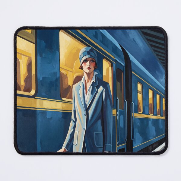 Item preview, The Departure of the Blue Train - Original Art Deco Artwork designed and sold by elektronen.