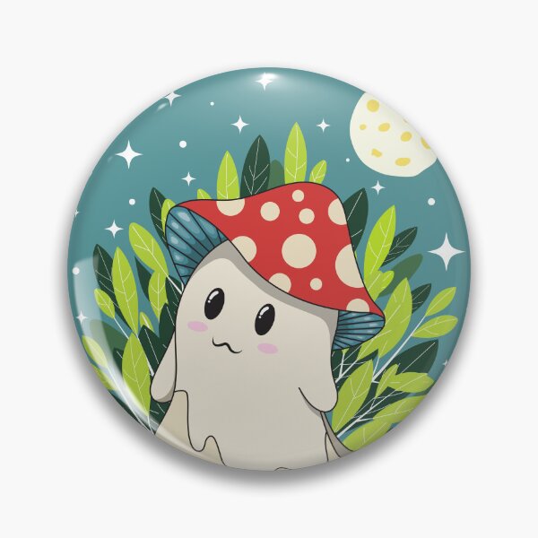 Item preview, Spooky Cute Tiny Ghost Mushroom in the Beautiful Night designed and sold by DREEMBLOOM Designs.