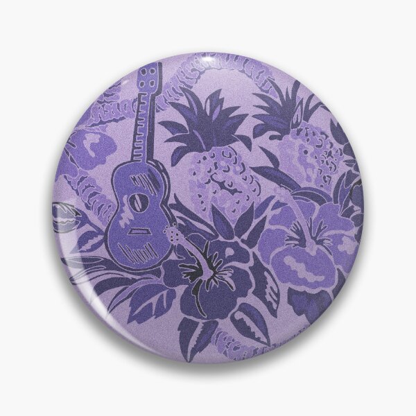 Item preview, Pineapple and Ukulele Hawaiian Serenade-monochromatic purple designed and sold by Linda Maliuana.