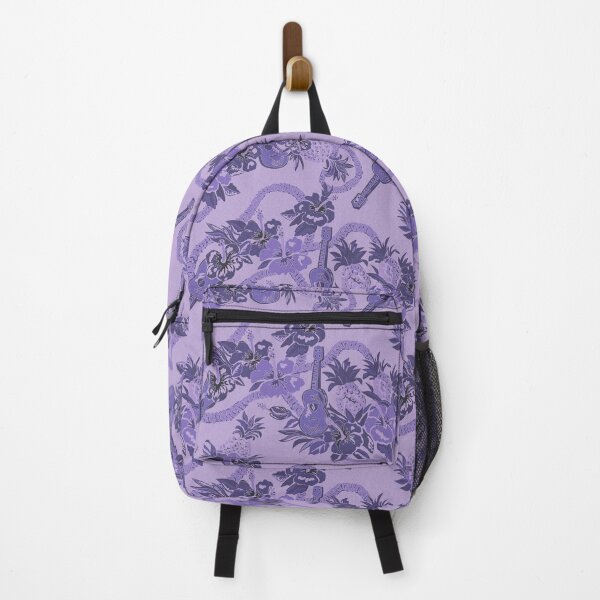 Item preview, Pineapple and Ukulele Hawaiian Serenade-monochromatic purple designed and sold by Linda Maliuana.