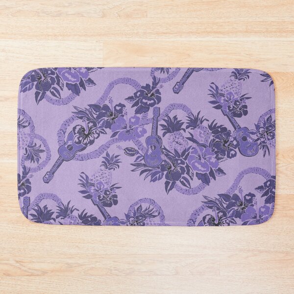 Item preview, Pineapple and Ukulele Hawaiian Serenade-monochromatic purple designed and sold by Linda Maliuana.