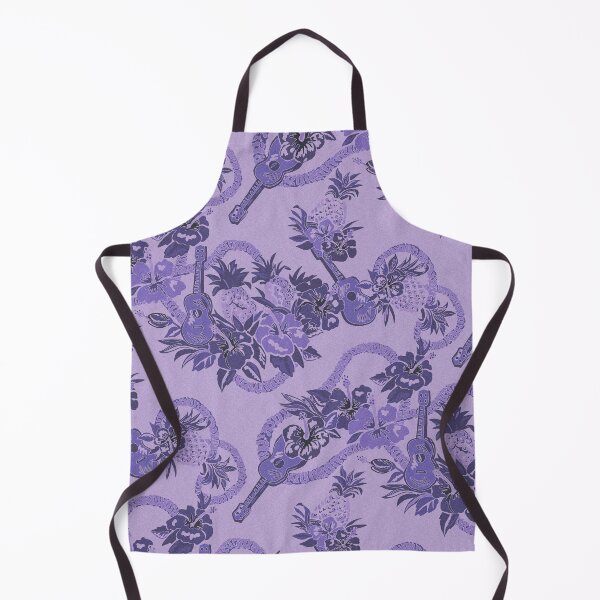 Item preview, Pineapple and Ukulele Hawaiian Serenade-monochromatic purple designed and sold by Linda Maliuana.