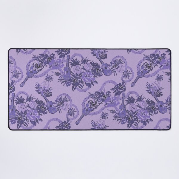 Item preview, Pineapple and Ukulele Hawaiian Serenade-monochromatic purple designed and sold by Linda Maliuana.