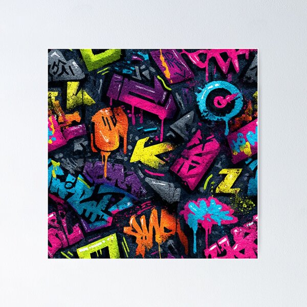Item preview, Graffiti Spray Pattern – Colorful Urban Street Art Design designed and sold by Meiersbeste.