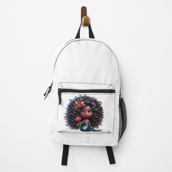 Item preview, Cute Afro Mermaid with Red Flower | Black Girl Magic designed and sold by Lulunza.