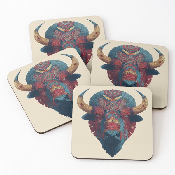 Item preview, Bison Head Illustration – Tribal Mandala Animal Art designed and sold by Meiersbeste.