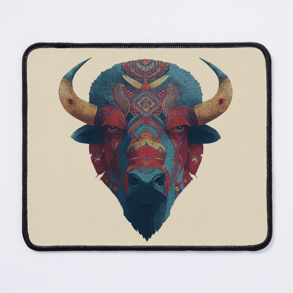 Item preview, Bison Head Illustration – Tribal Mandala Animal Art designed and sold by Meiersbeste.