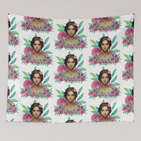 Item preview, The girl with flowers designed and sold by Karitza Daniela.