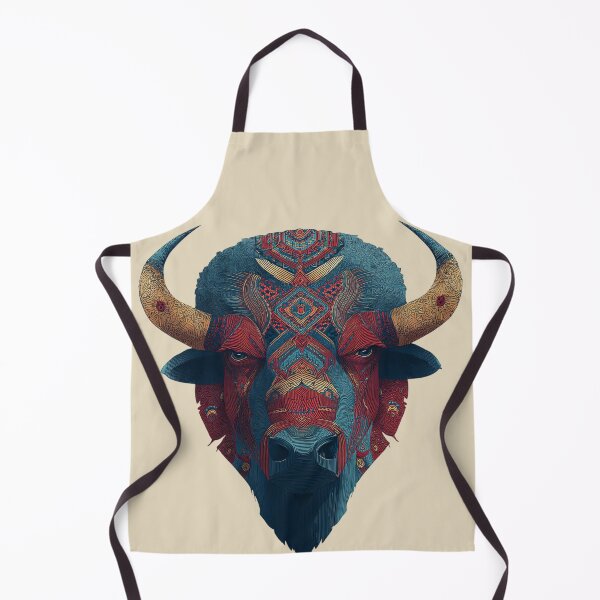Item preview, Bison Head Illustration – Tribal Mandala Animal Art designed and sold by Meiersbeste.