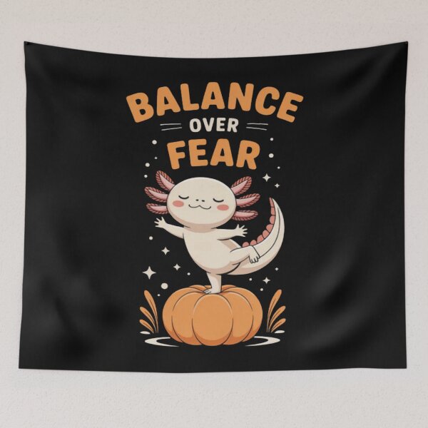 Item preview, Axolotl Balance Over Fear Halloween Yoga  designed and sold by Vastingan.