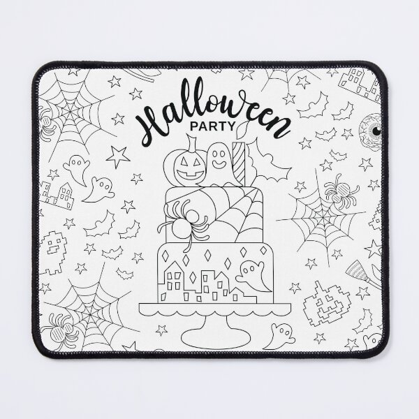 Item preview, coloring Halloween cake with spooky topping kid activity designed and sold by storieslanguage.