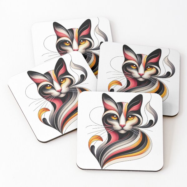 Item preview, Colorful Abstract Cat Vibrant Modern Art Design designed and sold by Huge Store.