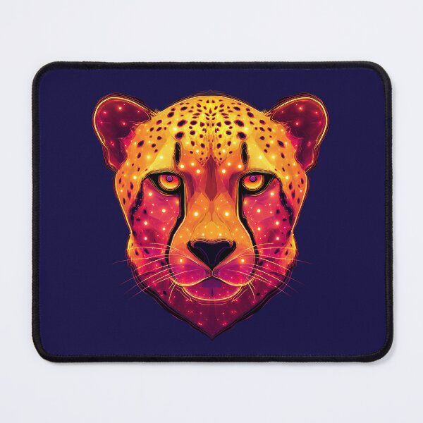 Item preview, Cheetah Head Illustration – Neon Wildlife Animal Art designed and sold by Meiersbeste.