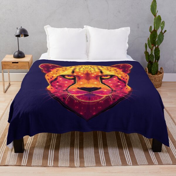 Item preview, Cheetah Head Illustration – Neon Wildlife Animal Art designed and sold by Meiersbeste.