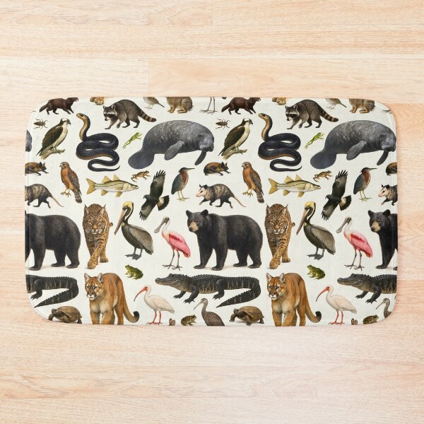 Item preview, Animals of the Florida Everglades Retro Wildlife Illustration designed and sold by kakarikihill.