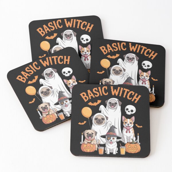 Item preview, Basic Witch Dog Coffee Lovers Halloween Women Cute designed and sold by Vastingan.