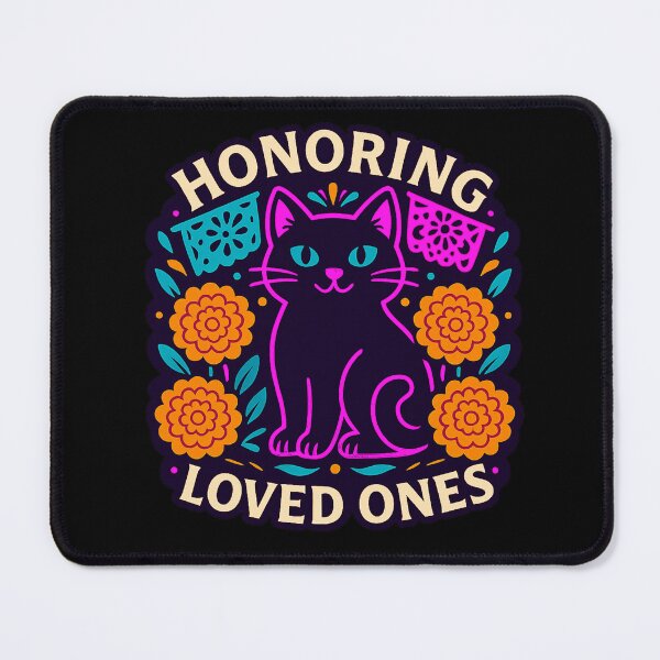 Item preview, Marigold Cat Altar – Honoring Loved Ones designed and sold by MythicPixel.