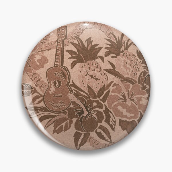 Item preview, Pineapple and Ukulele Hawaiian Serenade-monochromatic sepia designed and sold by Linda Maliuana.