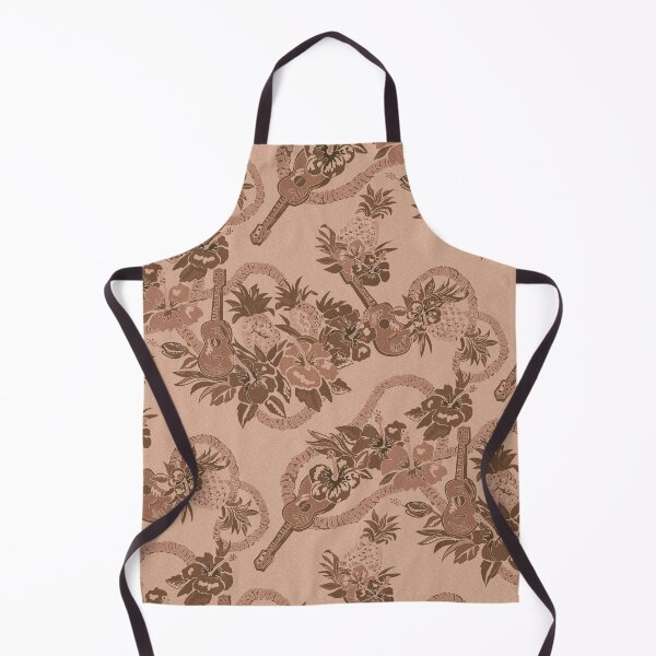 Item preview, Pineapple and Ukulele Hawaiian Serenade-monochromatic sepia designed and sold by Linda Maliuana.