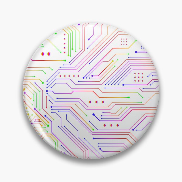 Artikelvorschau, Mikrochip Motherboard Regenbogen wiederholen Technologie Computermuster entworfen und verkauft von KatelynMitalski.