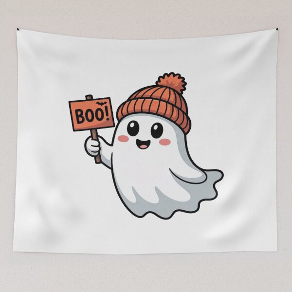 Item preview, Boo Ghost Holding A Sign Halloween designed and sold by Vastingan.