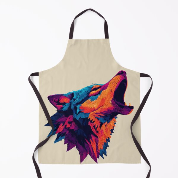 Item preview, Coyote Head Howling – Neon Wildlife Spirit Animal Illustration designed and sold by Meiersbeste.