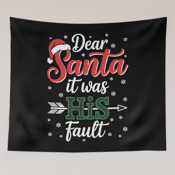 Item preview, Christmas Couples Dear Santa It Was His Fault designed and sold by tabdejinti.