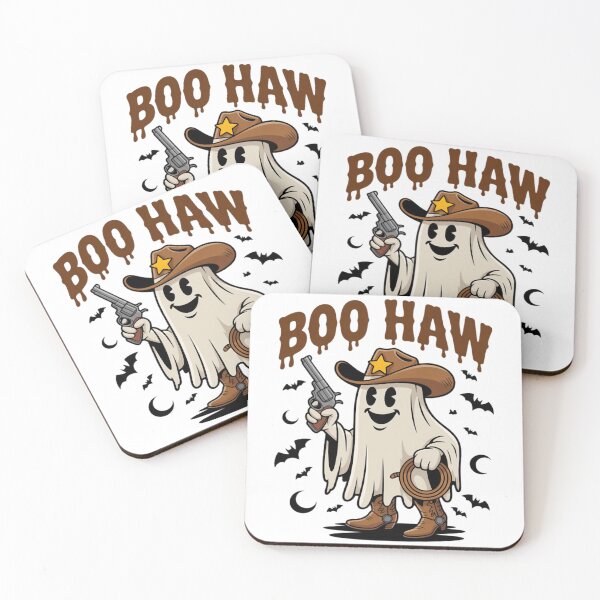 Item preview, Boo Haw Cute Ghost Funny Cowboy Cowgirl Western Halloween designed and sold by Vastingan.