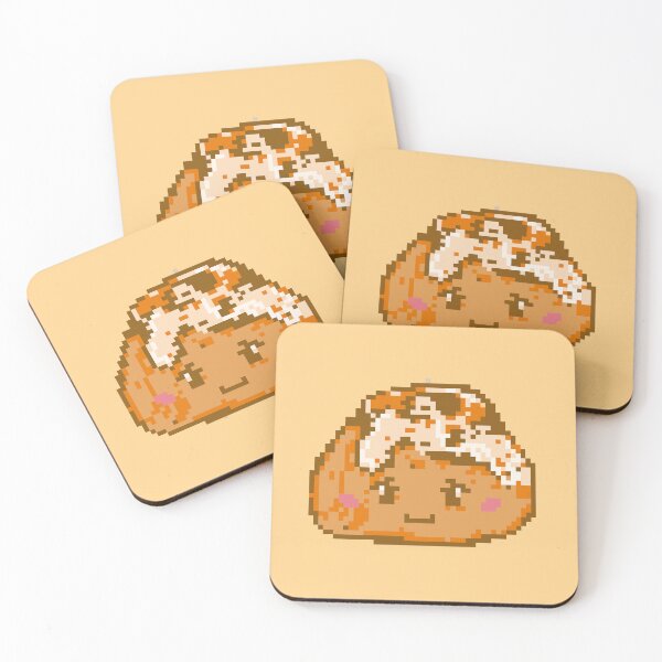 Item preview, Pixel Cute smiling cinnamon roll with blushing cheeks designed and sold by Suntee78.