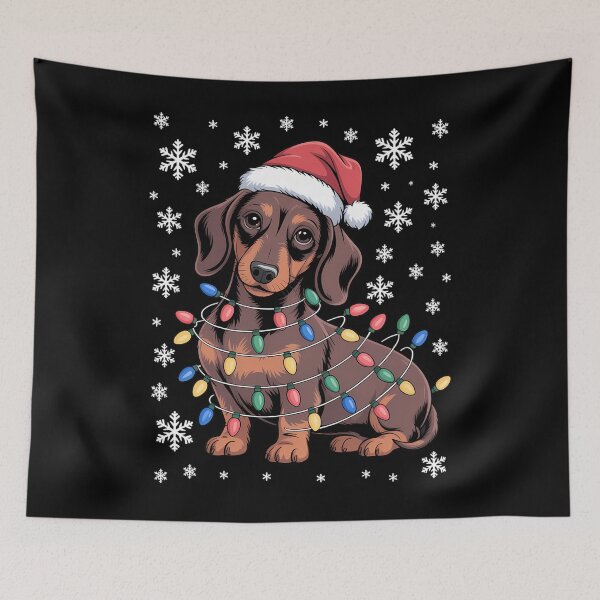 Item preview, Christmas Dog Dachshund Santa Xmas Wiener designed and sold by tabdejinti.