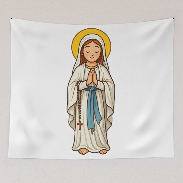 Item preview, Virgin of Lourdes (Our Lady) - Tender Illustration designed and sold by arteopolis.