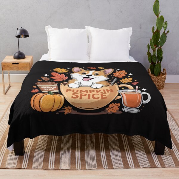 Item preview, Fall Coffee Pumpkin Spice Latte Iced Autumn Corgi  designed and sold by Ikwalima.