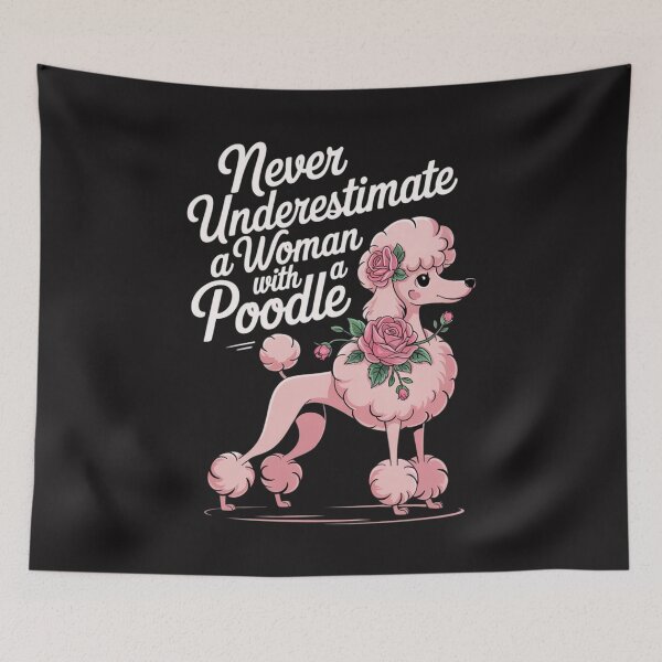 Item preview, Floral Flower Never Underestimate A Woman With A Poodle designed and sold by Ikwalima.