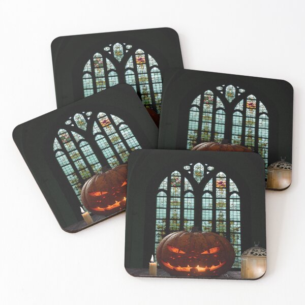 Item preview,  Gothic Pumpkin Face Head - Stained Glass Art with Wicked Grin designed and sold by shaang.