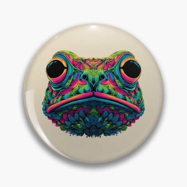 Item preview, Frog Head Neon Illustration – Psychedelic Spirit Animal designed and sold by Meiersbeste.