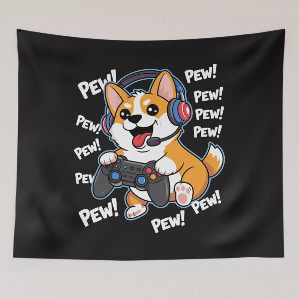 Item preview, Gamer Corgi Gaming Dog designed and sold by Ikwalima.