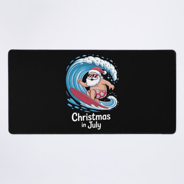 Item preview, Christmas in July - Santa Hawaiian Surfing - Summer Xmas designed and sold by BiellaSar.