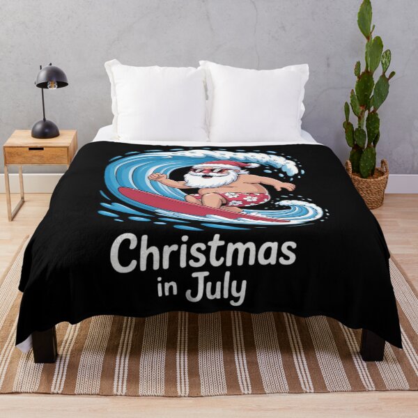 Item preview, Christmas in July - Santa Hawaiian Surfing - Summer Xmas designed and sold by BiellaSar.