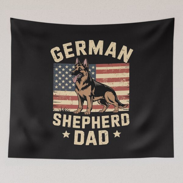 Item preview, German Shepherd Dad American Flag German Shepherds designed and sold by Ikwalima.