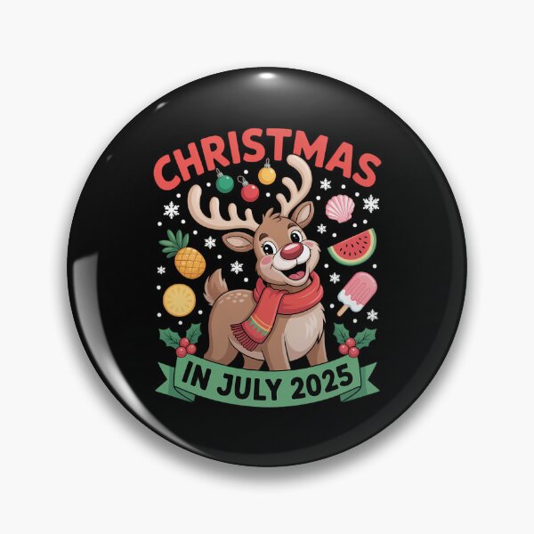 Item preview, Christmas In July 2025 Reindeer Xmas Lights Summer designed and sold by BiellaSar.