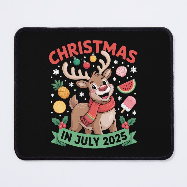 Item preview, Christmas In July 2025 Reindeer Xmas Lights Summer designed and sold by BiellaSar.