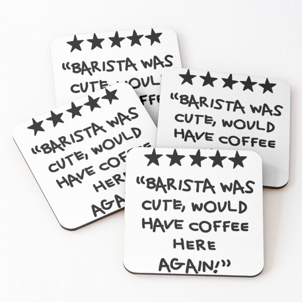 Item preview, Coffee Bar Barista Rating Typography - Black designed and sold by SaltedBeachPaperie.