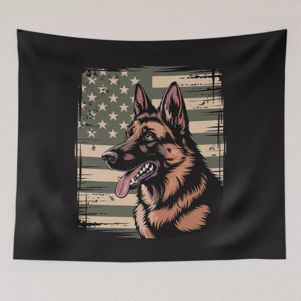 Item preview, German Shepherd Dog - Dog Lover Shepherd USA Flag 4th July designed and sold by Ikwalima.
