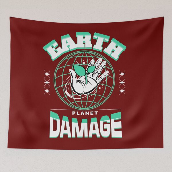 Item preview, Earth  Planet Damage Classic T-Shirt designed and sold by freshwear design.