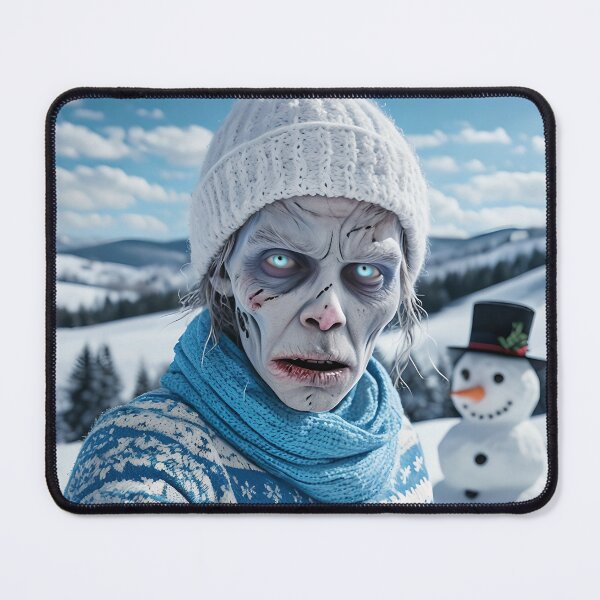 Artikelvorschau, Zombie-Selfie mit Schneemann – Winter Undead entworfen und verkauft von NightTimeJ.