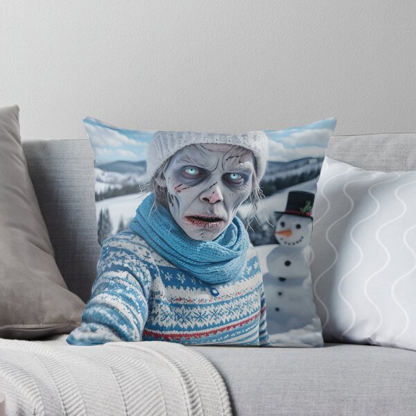 Item preview, Zombie Selfie with Snowman - Winter Undead  designed and sold by NightTimeJ.
