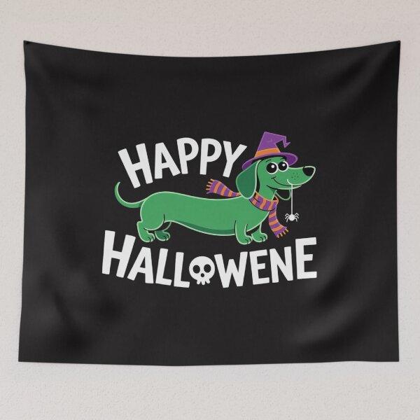 Item preview, Happy Halloweenie Cute Viennese Dog Dachshund Halloween designed and sold by Ikwalima.