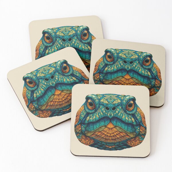 Item preview, Turtle Head Neon Illustration – Spirit Animal Mosaic Design designed and sold by Meiersbeste.