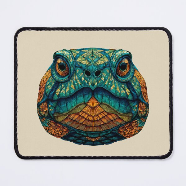 Item preview, Turtle Head Neon Illustration – Spirit Animal Mosaic Design designed and sold by Meiersbeste.