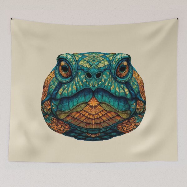 Item preview, Turtle Head Neon Illustration – Spirit Animal Mosaic Design designed and sold by Meiersbeste.